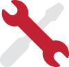 icon of a screwdriver and a wrench